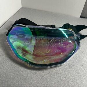 Amika Clear Holographic Fanny Pack Festival Rave